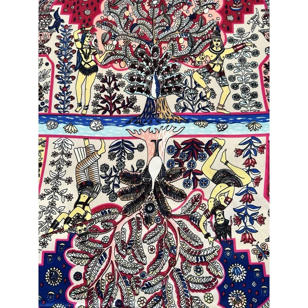 Women's Scarf 100% Silk Feel‎ Polyester Multicolor 35